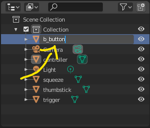 Renaming the newly separated mesh